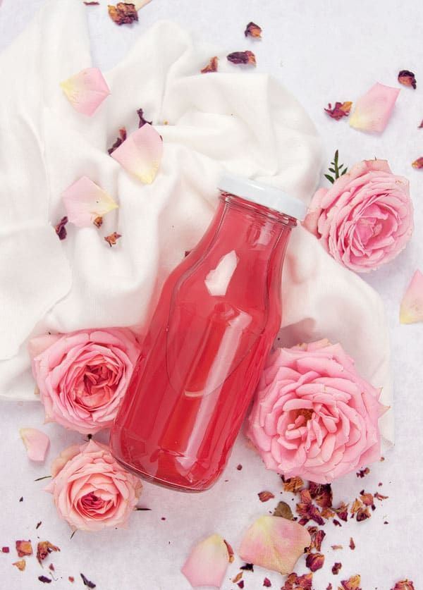 DIY Rose Water Recipe with Tips for Benefits + Uses {Infusion Method}